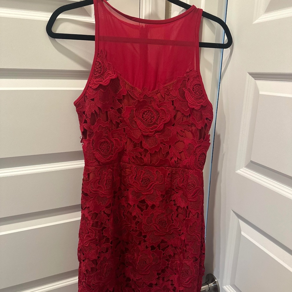 Christmas Red lace dress